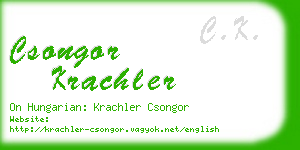 csongor krachler business card